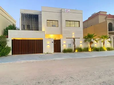 🏡✨ Luxury villa for rent in Al Rawda 1, Ajman, consisting of four bedrooms, a majlis, a large liv