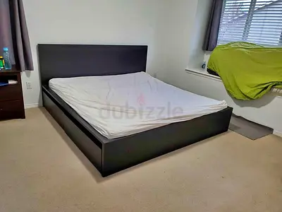 IKEA Malm king size bed frame with mattress - prefect condition