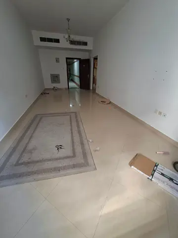 For rent in Sharjah Al Taawun one bedroom and living room master bedroom central AC yearly rent 38000 AED payment in four or six installments cash dep