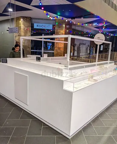 Modern White Retail Kiosk