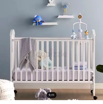 URGENT SALE | AED 900+ Babyshop Wooden Crib + NEW Mattress (not open) | Only AED 350