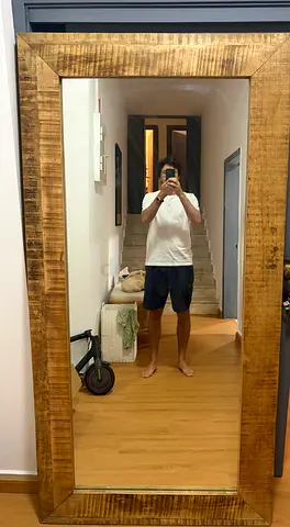 Large Full-Length Rustic Wooden Framed Mirror 100X200
