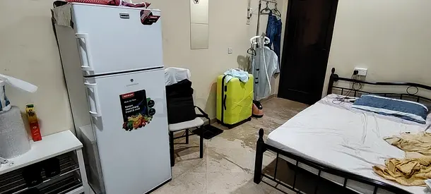 Metal Single Bed Frame with Mattress — Good Condition