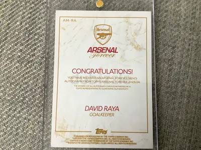 Arsenal Forever David Raya Autograph Card (Topps) - Mint