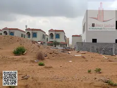 For sale in Ajman, residential investment land for villas in Al Helio 2 area, area 2906 sq ft, groun