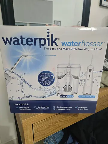 Waterpik Water Flosser Ultra + travel set dual pack- Brand New in Box