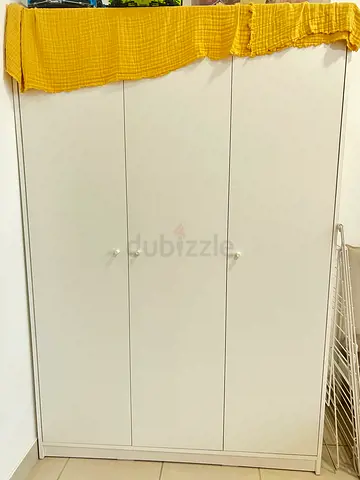 IKEA White 3-Door Wardrobe - Good Condition