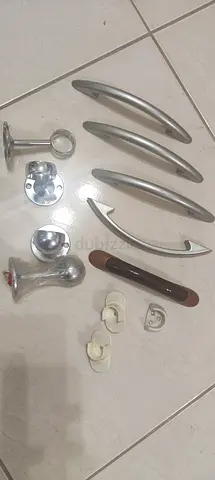 Assorted Cabinet Handles and Curtain Rod Brackets
