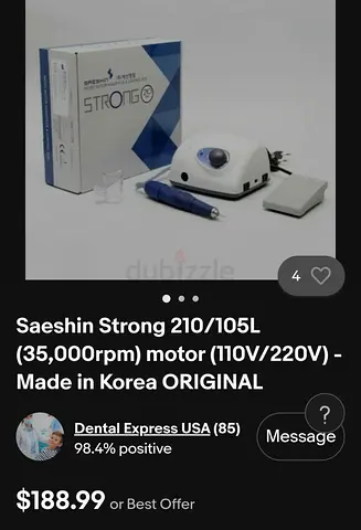 Original Saeshin Strong 210 Micromotor Nail Drill / Dental