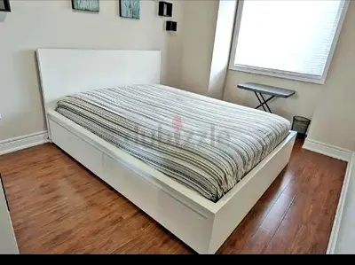 Ikea Queen size bed with mattress available in perfect condition