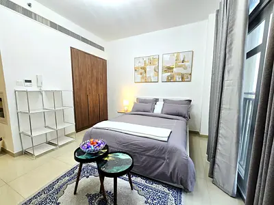 Cheapest furnished studio in gated community connected with city centre