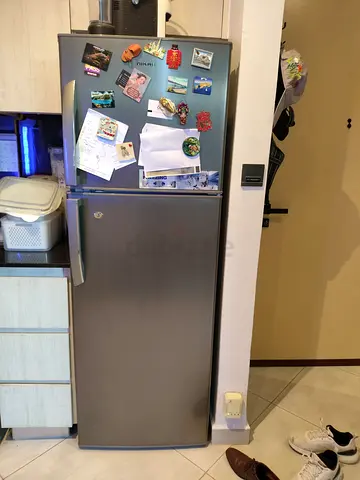 Silver double-door Nikai fridge freezer only purchased a few months ago. In excellent condition.