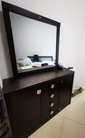 Bed with dresser