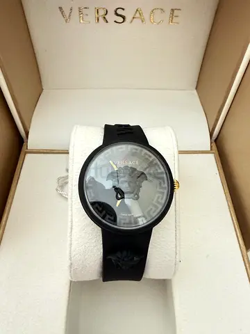Versace Medusa Black watch comes with its original box.