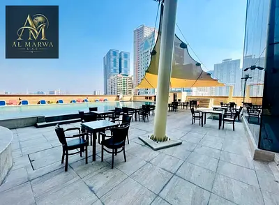 Luxurious 1BR AC Free One Car Parking Free Gym Pool Free On Dubai Border