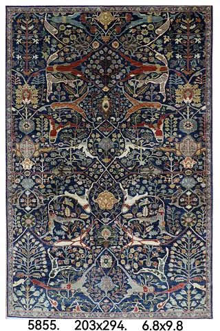 New handmade carpet 2x3 | Bidjar Blue Area Rug Afghan Hand Knotted Veg Dye Wool carpet