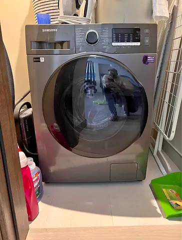 Samsung Front Load Washer  Dryer, 8/6 kg, 1400 RPM, Dark Grey, W80TA046BX/GU