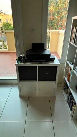 IKEA KALLAX 4 cubes shelves with two door inserts