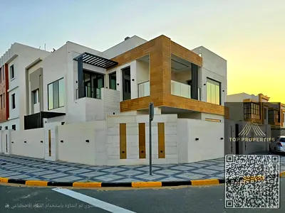 للإيجار السنوي – فيلا كورنر فاخرة في الزاهية | عجمان – 5 غرف نوم ماستر – مجلس – صالتان – مساحة 3,500 قدم² – موقع مميز في الزاهية