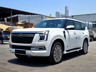 Nissan Patrol LE Platinum City 3.5l Twin turbo petrol A/T 4WD SUV White Inside Tan GCC 2026