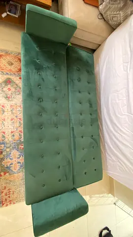 Danube HOME - Emerald Green Velvet Tufted 3-Seater Sofa - Good Condition