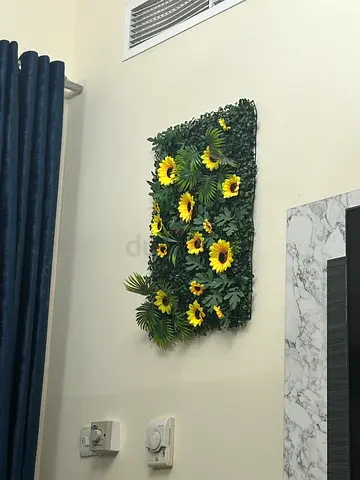 Artificial Sunflower and Greenery Wall Panel Decor