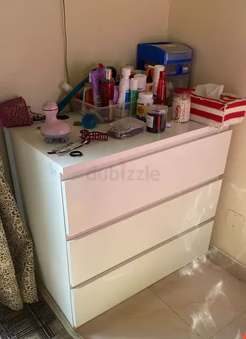 White 3-Drawer Chest/Dresser - Good Condition