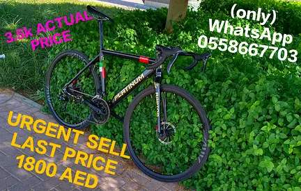Platinum road/gravel bike - urgent sell, good condition, 1800 AED