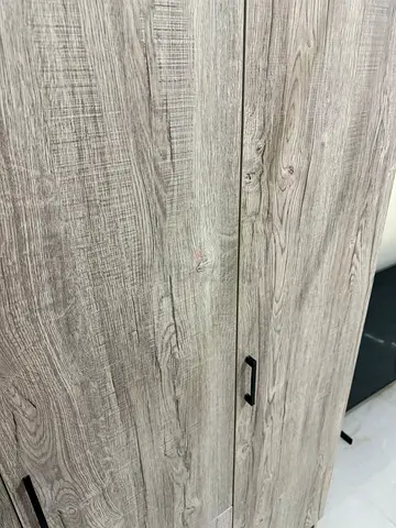 IKEA-style light wood wardrobe / armoire with handles - good condition