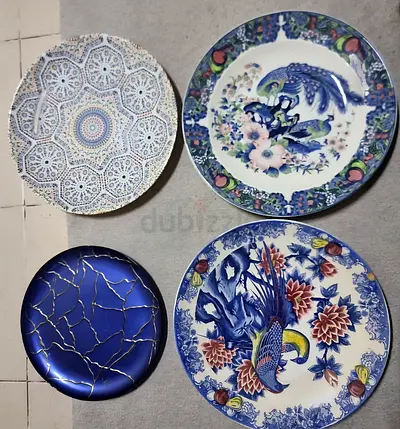 4-Piece Premium Large Dinnerware Set (12, 11, and 10 Inch Plates)