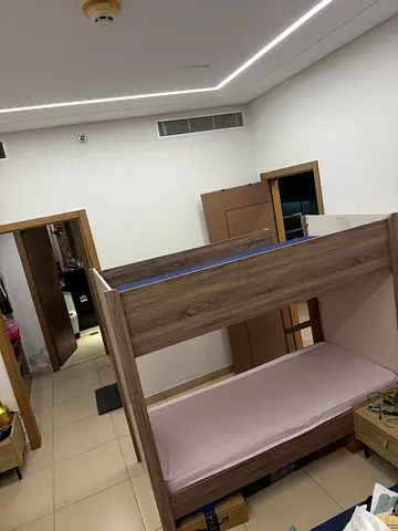 Home Centre Wooden Bunk Bed + 2 Mattresses