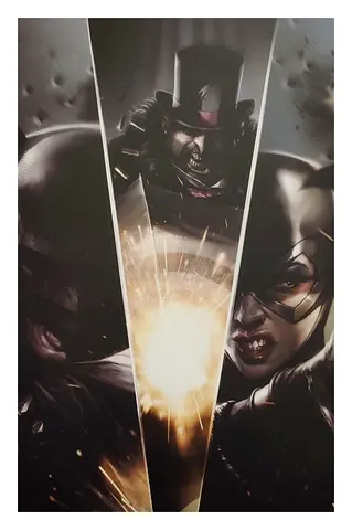 Batman Penguin Catwoman Framed Poster