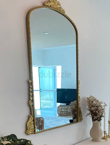 Ornate Gold Full-Length Wall Mirror - Vintage Style