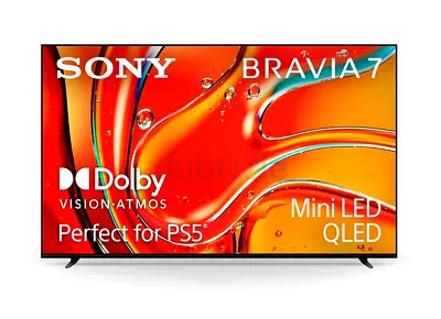 Sony BRAVIA 7 65 Inch, Mini LED XR QLED, Perfectly balanced for movies, PS5 gaming sports, 4K HDR