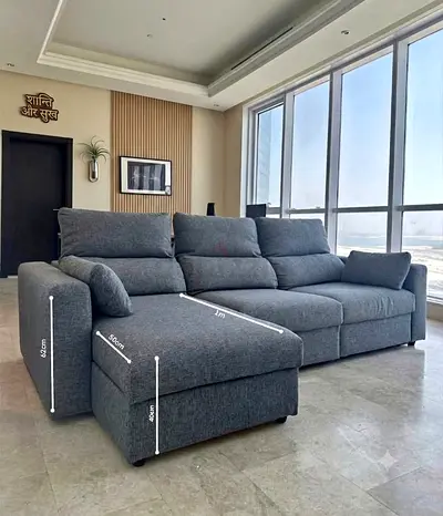 L-Shape Sofa Bed (Combat Edition) ​Description:  Aesthetic, cozy, and highly functional. The Comba