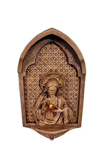 Wall-mounted Sacred Heart of Jesus Catholic Holy made in resin