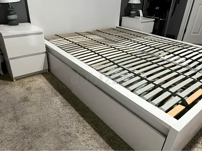 IKEA malm double bed frame with mattress perfect condition