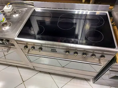 Smeg latest model full electric ceramic 5 hobs stove oven dual fan cooking range 90x60 itay