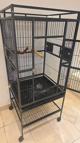Large Parrot Cage with Wheels  Storage