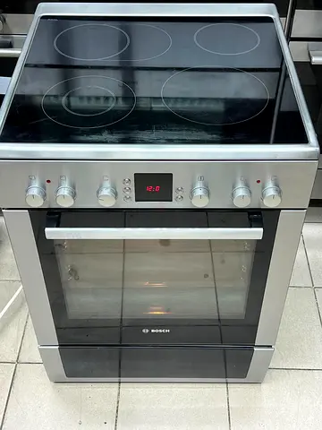 Bosch Electric Ceramic Cooker with Oven - Stainless Steel