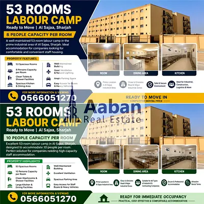 53 rooms Aailabel with 8 people capacity and 10 people capacity.