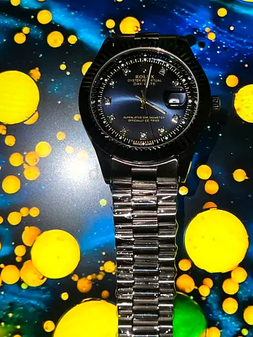 Rolex Oyster Perpetual Date stainless steel watch - blue dial