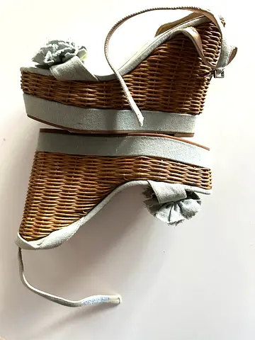 Denim platform sandals size 38