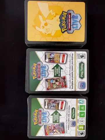 Pokemon Live - Code cards (approx 200)