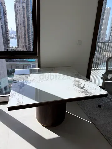 Vienna 4 Seater Dining Table Ceramic - Oak  Brown