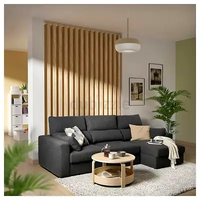 Ikea Eskilstuna L shape sofa bed with storage