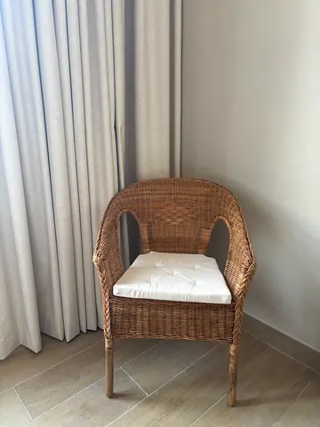 Armchair with cushion, rattan/Norna natural IKEA