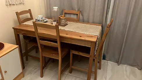 Table - ( 4 chairs) IKEA For just 200 AED