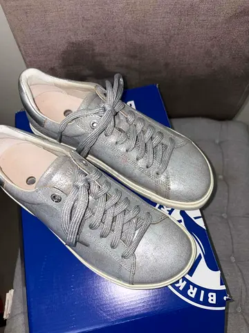 Brand new original Birkenstock Silver casual sneakers - size euro 38