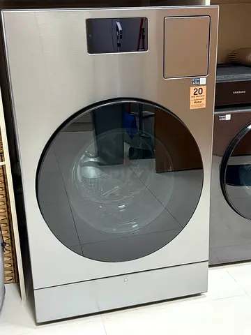 Front load washing machine - stainless steel, good condition